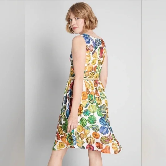 ModCloth Pumpkin Gourd Dress-Size L - Picture 3 of 10